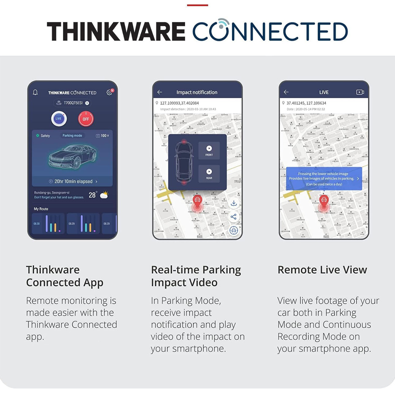 THINKWARE Q1000 1CH 2K Dash Cam  + 32GB Memory card