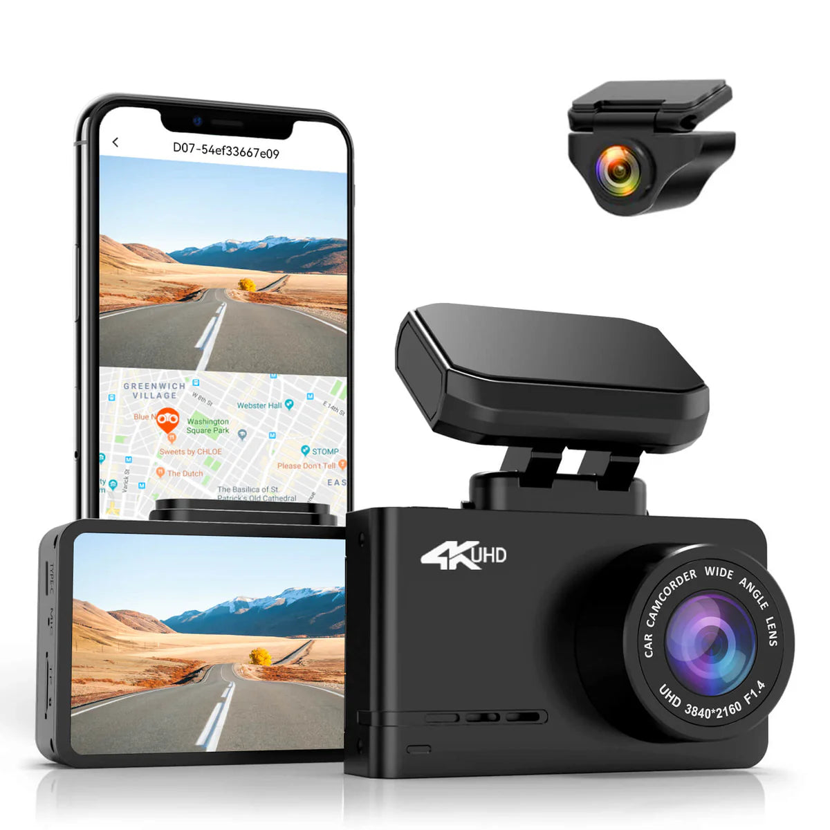 Wolfbox D07 4K Front & Rear Dash cam