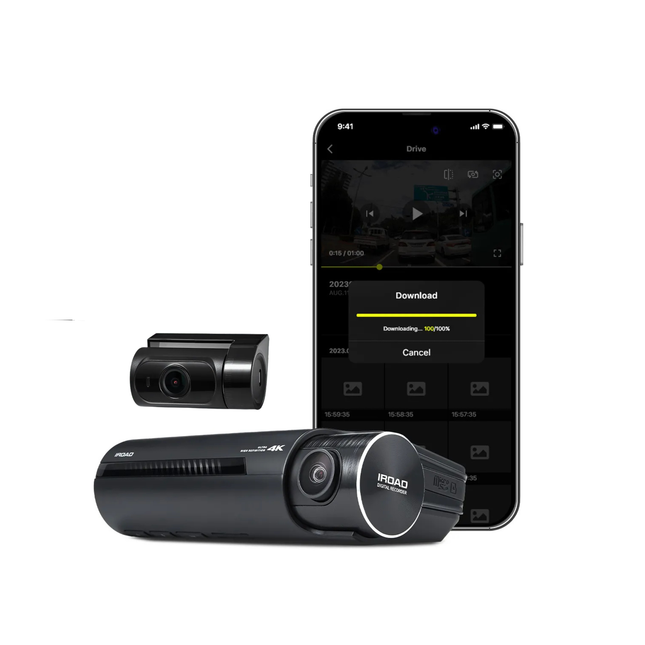IROAD X10 Pro 4K Front & Rear Dash Cam | 64GB Memory Card