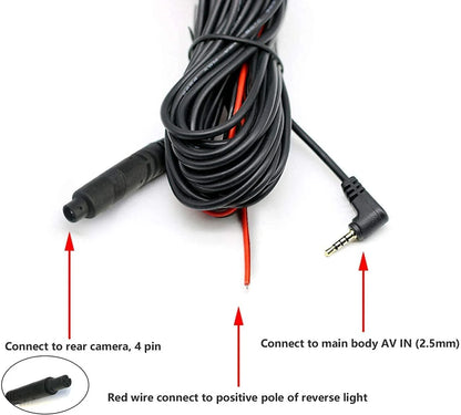 WOLFBOX 33FT Rear Camera Extension Cable